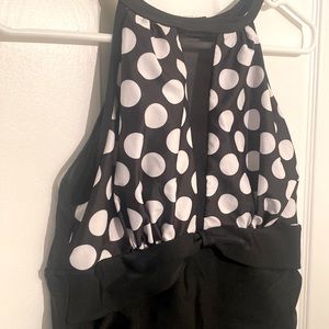 B/W Polka Dot Women’s Swimsuit. Size M.